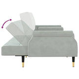 vidaXL Slaapbank met kussens fluweel blauw