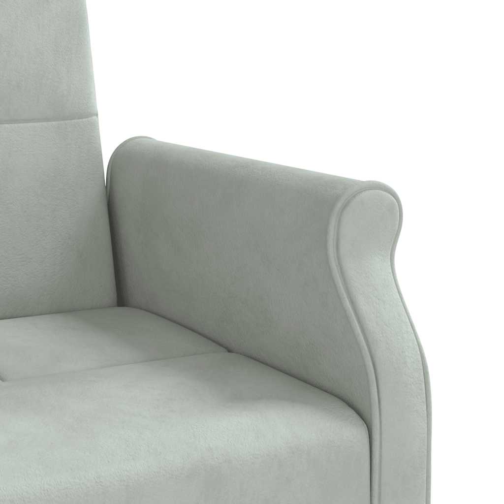 vidaXL Slaapbank met kussens fluweel blauw