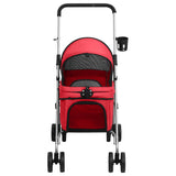 vidaXL Hondenwagen inklapbaar 76x50x100 cm oxford stof rood