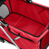 vidaXL Hondenwagen inklapbaar 76x50x100 cm oxford stof rood