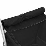 vidaXL Foldable Dog Stroller 100x49x96 cm Linen Fabric Black