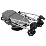 vidaXL Hondenwagen 2-laags inklapbaar 83x48x97 cm oxford stof grijs