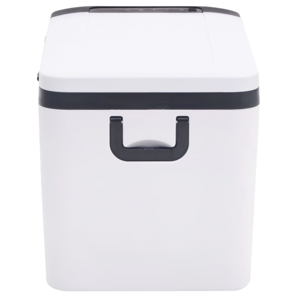 vidaXL Koelbox met handvat en adapter 18 L PP & PE zwart en wit
