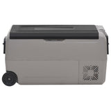 vidaXL Koelbox met wielen en adapter 36 L PP en PE zwart en grijs