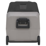 vidaXL Koelbox met wielen en adapter 36 L PP en PE zwart en grijs