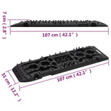 vidaXL Grip Plates 2 pcs 107x31x7 cm nylon black