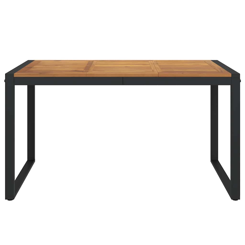vidaXL Tuintafel met U-vormige poten 140x80x75 cm massief acaciahout