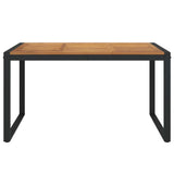 vidaXL Tuintafel met U-vormige poten 140x80x75 cm massief acaciahout