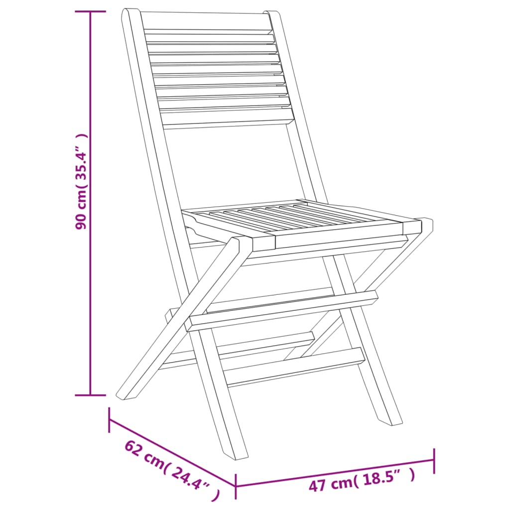 vidaXL 5-piece Garden Dining Set Solid Teak Wood