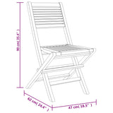 vidaXL 5-piece Garden Dining Set Solid Teak Wood