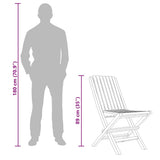 vidaXL Tuinstoelen 4 st inklapbaar 47x47x89 cm massief teakhout
