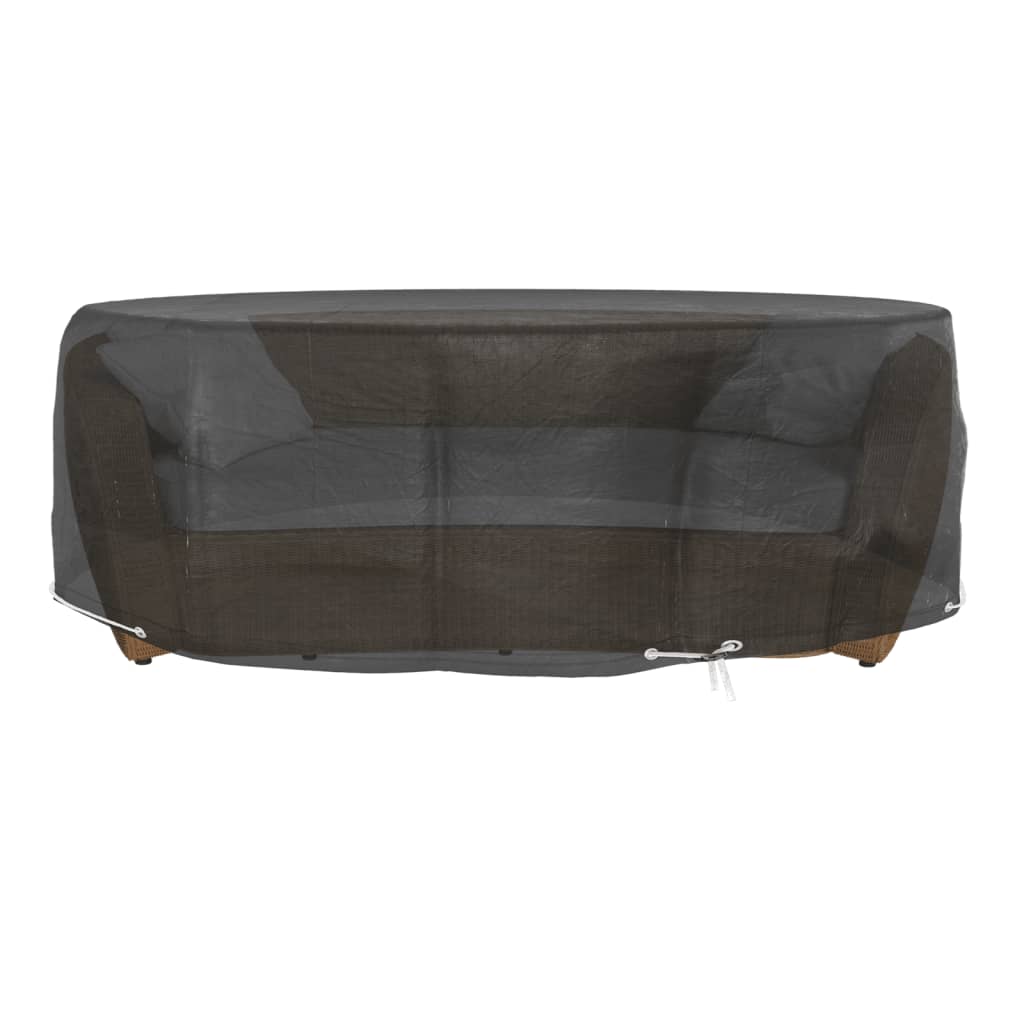 vidaXL Tuinmeubelhoezen voor loungebed 2 st 8 oogjes rond Ø188x50 cm