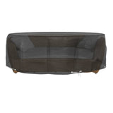 vidaXL Tuinmeubelhoezen voor loungebed 2 st 8 oogjes rond Ø188x50 cm