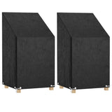 vidaXL Tuinstoelhoezen 2 st met 8 oogjes 65x65x80/120 cm polyetheen