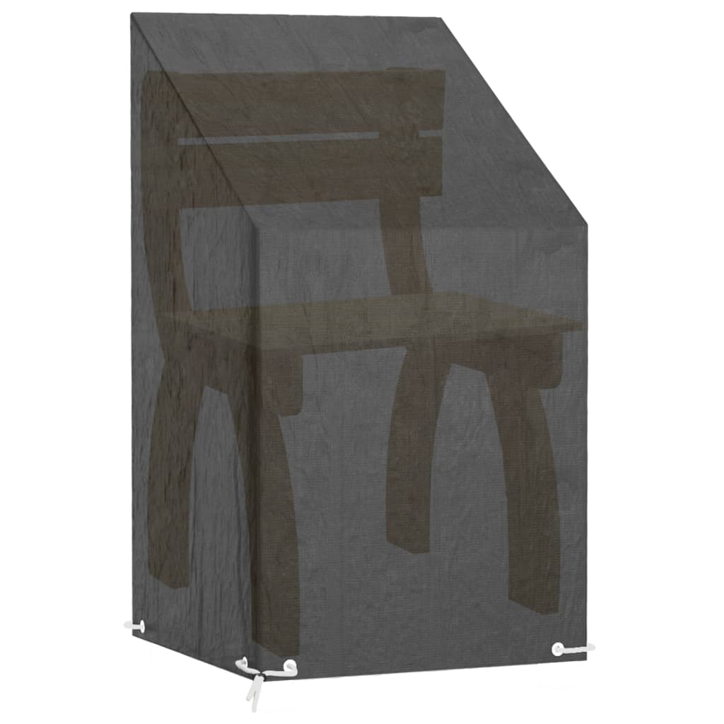 vidaXL Tuinstoelhoezen 2 st met 8 oogjes 65x65x80/120 cm polyetheen