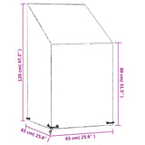 vidaXL Tuinstoelhoezen 2 st met 8 oogjes 65x65x80/120 cm polyetheen