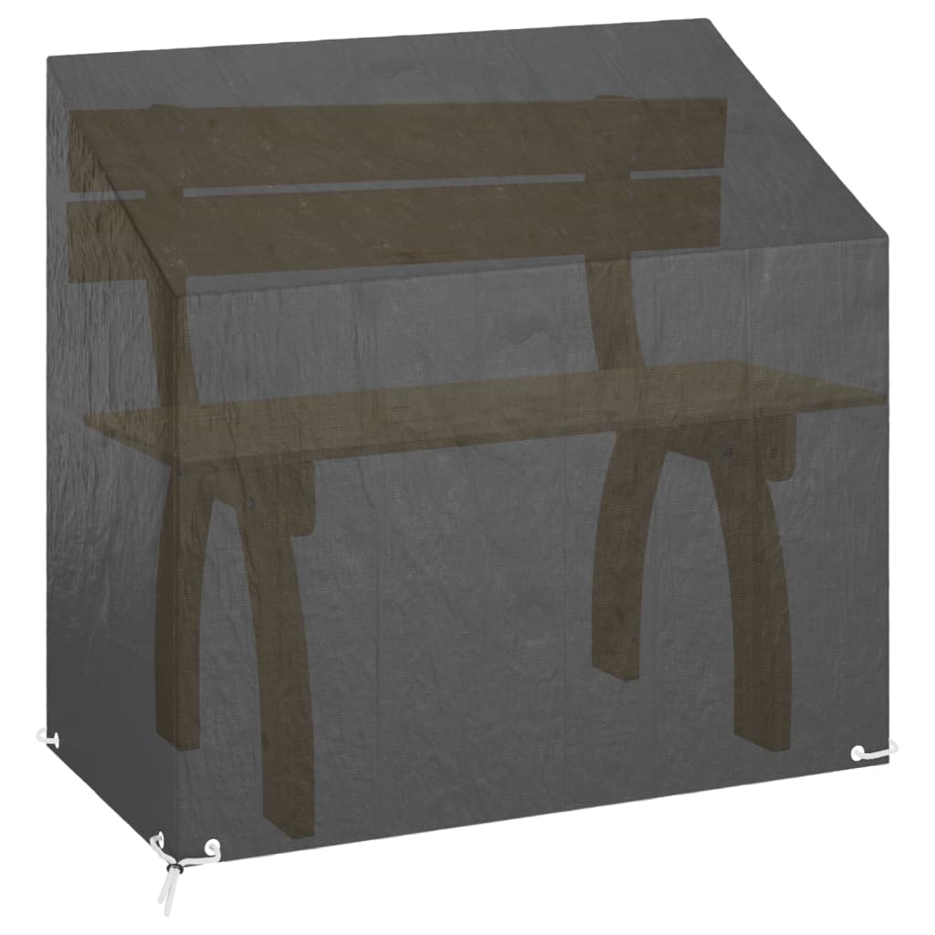 vidaXL Tuinbankhoezen 2 st 8 oogjes 130x70x70/88 cm polyetheen