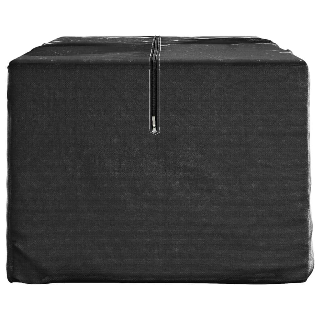vidaXL Opbergtassen tuinkussens 2 st 135x40x55 cm polyetheen zwart