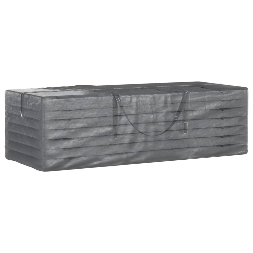 vidaXL Opbergtassen tuinkussens 2 st 135x40x55 cm polyetheen zwart