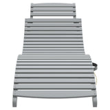 vidaXL Ligbedden 2 st 184x55x64 cm massief acaciahout grijs