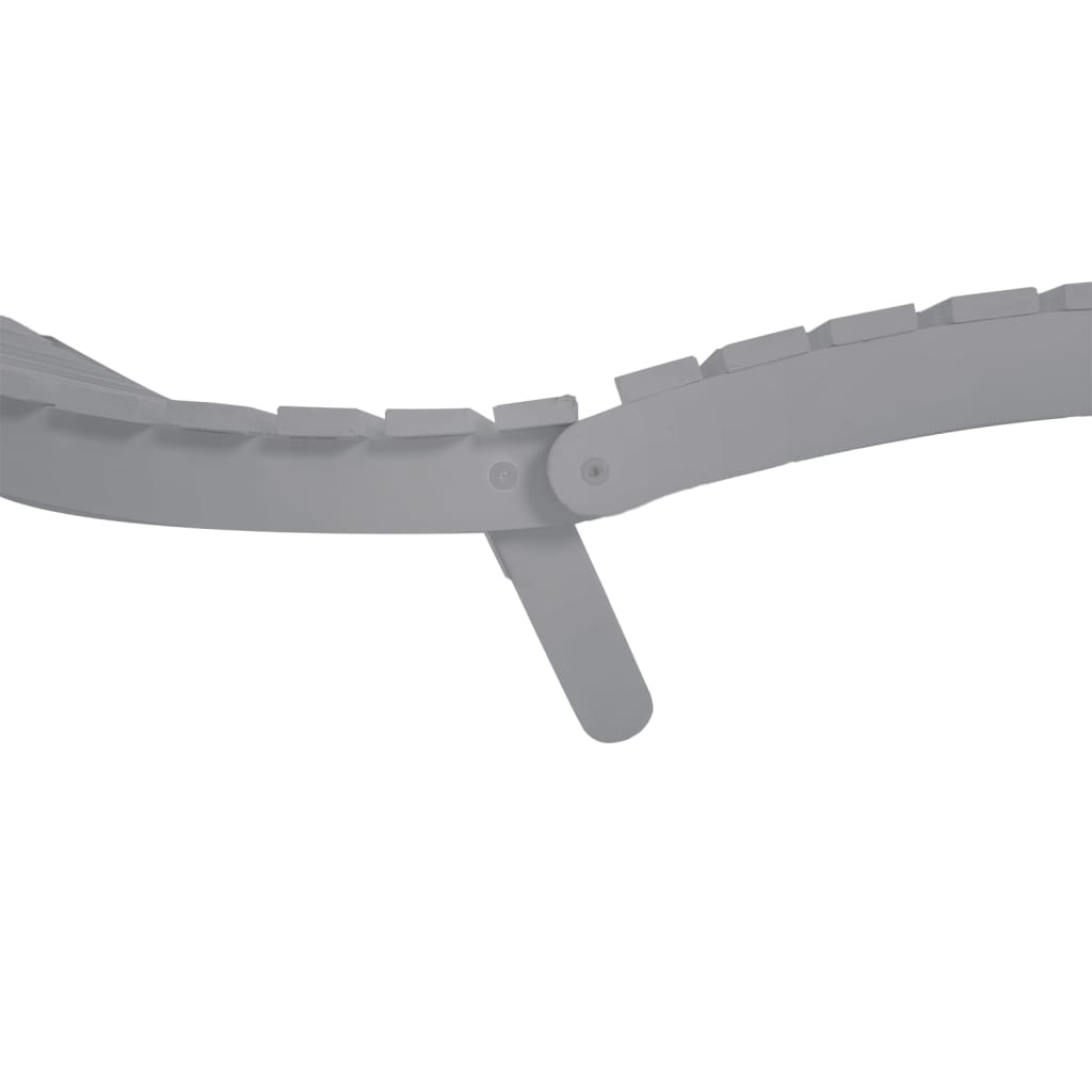 vidaXL Ligbedden 2 st 184x55x64 cm massief acaciahout grijs