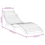 vidaXL Ligbedden 2 st 184x55x64 cm massief acaciahout grijs