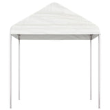 vidaXL Prieel met dak 4,46x2,28x2,69 m polyetheen wit