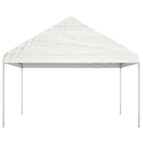 vidaXL Prieel met dak 4,46x4,08x3,22 m polyetheen wit