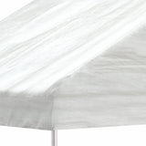 vidaXL Prieel met dak 4,46x4,08x3,22 m polyetheen wit