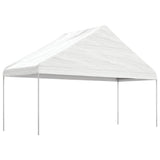 vidaXL Prieel met dak 4,46x5,88x3,75 m polyetheen wit