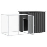 vidaXL Konijnenhok 200x91x100 cm gegalvaniseerd staal antracietkleurig