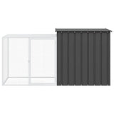 vidaXL Konijnenhok 200x91x100 cm gegalvaniseerd staal antracietkleurig