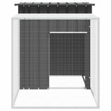 vidaXL Konijnenhok 200x91x100 cm gegalvaniseerd staal antracietkleurig