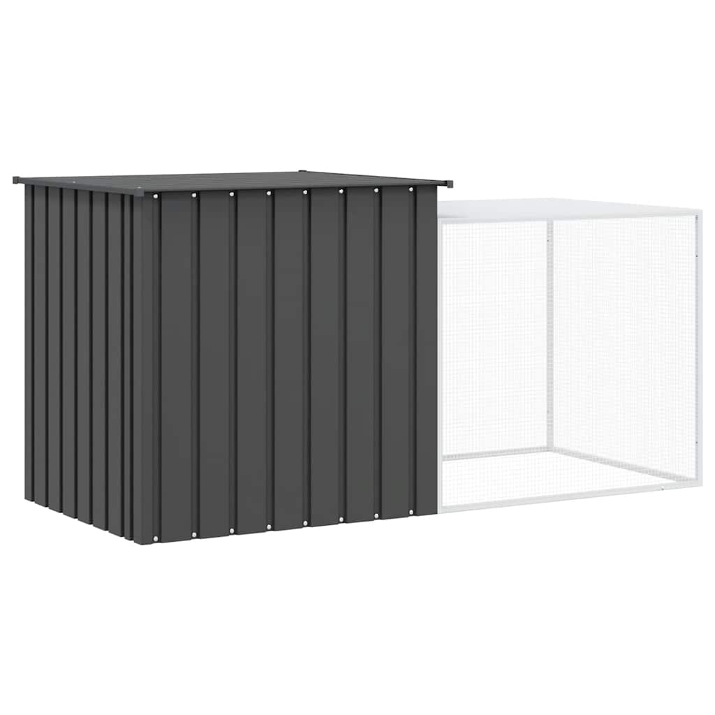 vidaXL Konijnenhok 200x91x100 cm gegalvaniseerd staal antracietkleurig