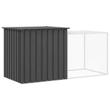vidaXL Konijnenhok 200x91x100 cm gegalvaniseerd staal antracietkleurig