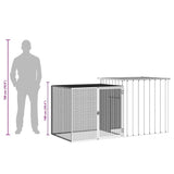 vidaXL Konijnenhok 200x91x100 cm gegalvaniseerd staal antracietkleurig