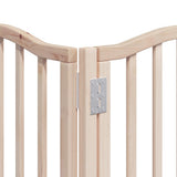 vidaXL Foldable Dog Gate with Door 9 Panels 450 cm Poplar Wood