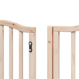 vidaXL Foldable Dog Gate with Door 9 Panels 450 cm Poplar Wood