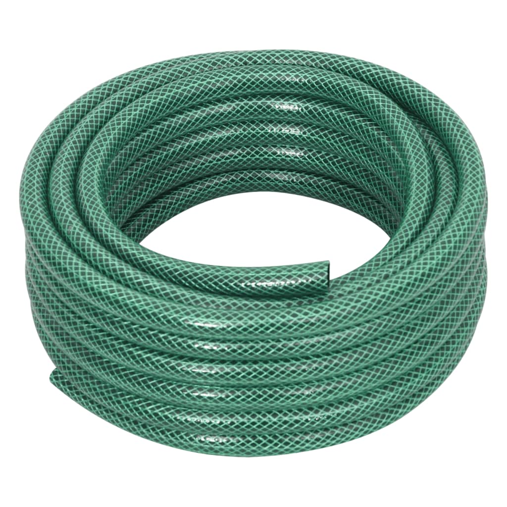 vidaXL Garden Hose with Coupling Set 0.5'' 10 m PVC Green