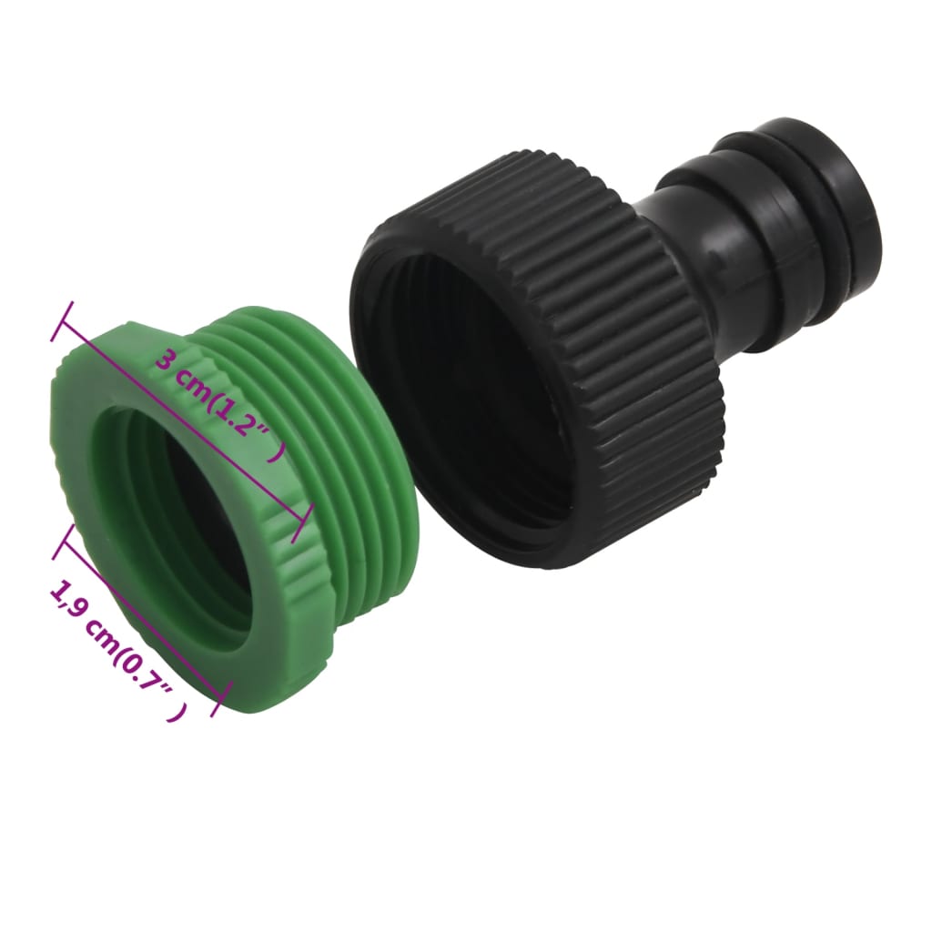 vidaXL Garden Hose with Coupling Set 0.5'' 10 m PVC Green