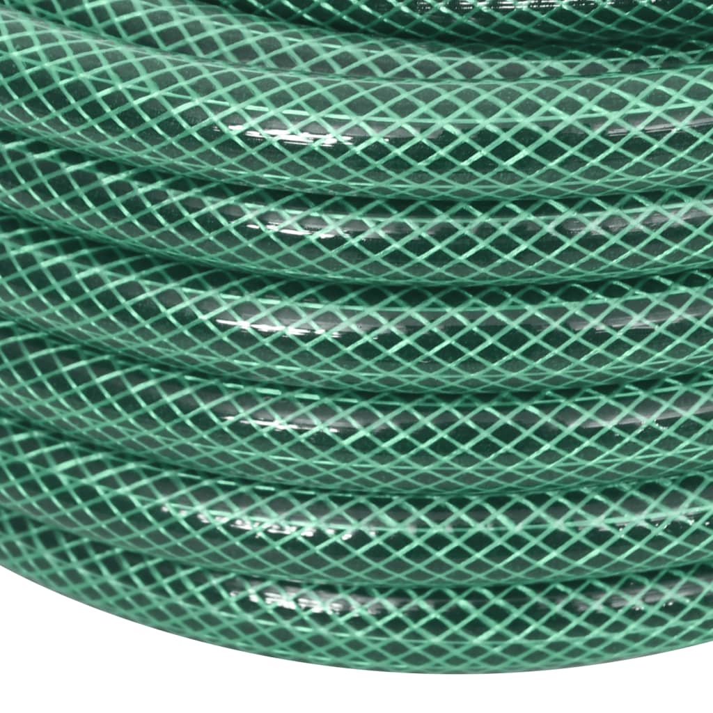 vidaXL Garden Hose with Coupling Set 0.5'' 10 m PVC Green