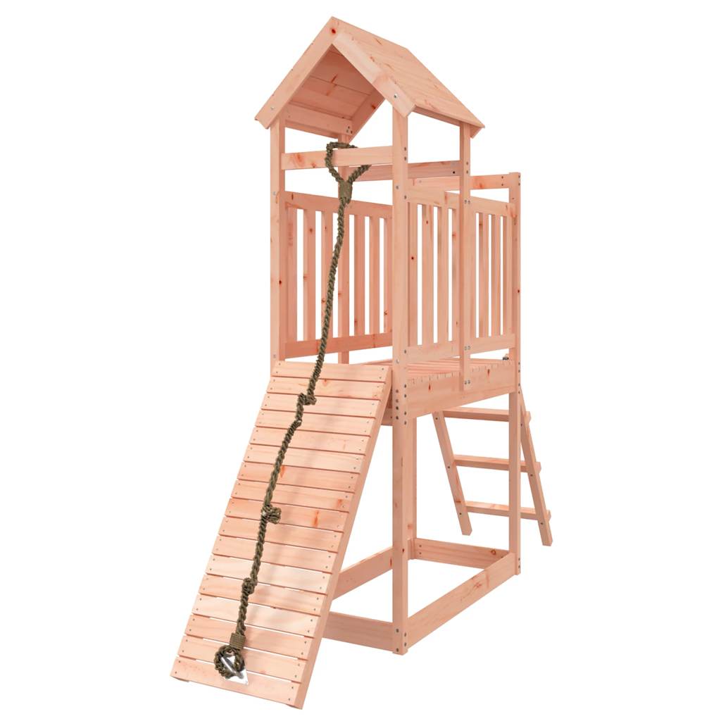 vidaXL Playhouse with Climbing Wall Solid Pine Wood