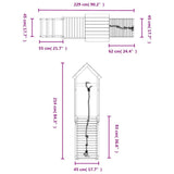 vidaXL Playhouse with Climbing Wall Solid Pine Wood