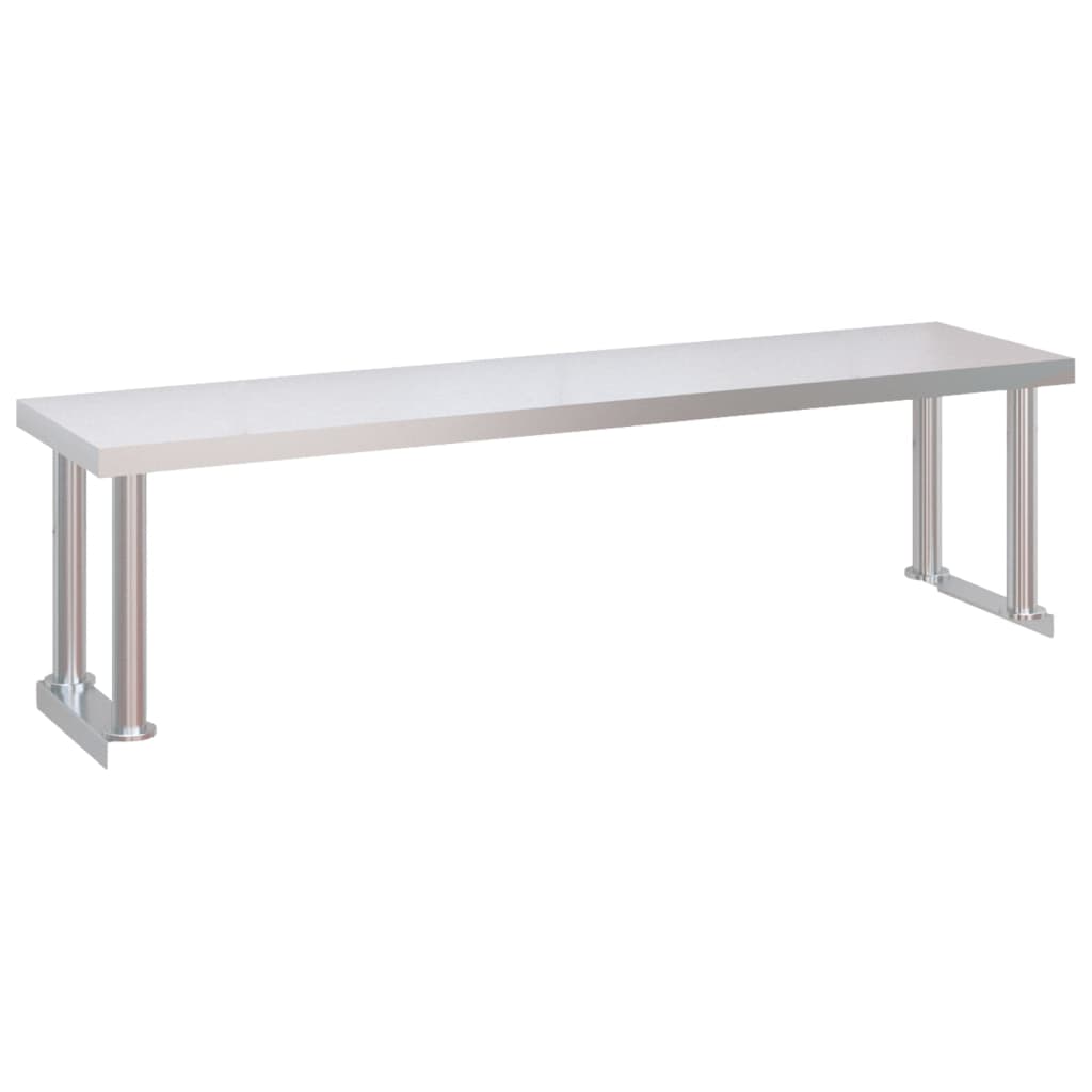 vidaXL Table de cuisine avec poêle 120x60x115 cm acier inoxydable