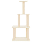 vidaXL Cat Tree with Sisal Scratching Posts 111 cm Cream