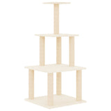 vidaXL Cat Tree with Sisal Scratching Posts 111 cm Cream