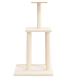 vidaXL Cat Tree with Sisal Scratching Posts 85.5 cm Cream