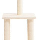 vidaXL Cat Tree with Sisal Scratching Posts 85.5 cm Cream