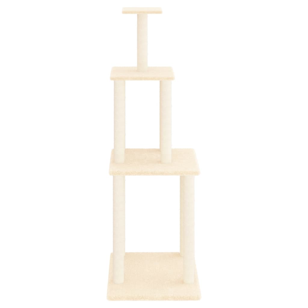 vidaXL Meuble de jardin avec palettes en sisal 149 cm crème jaune