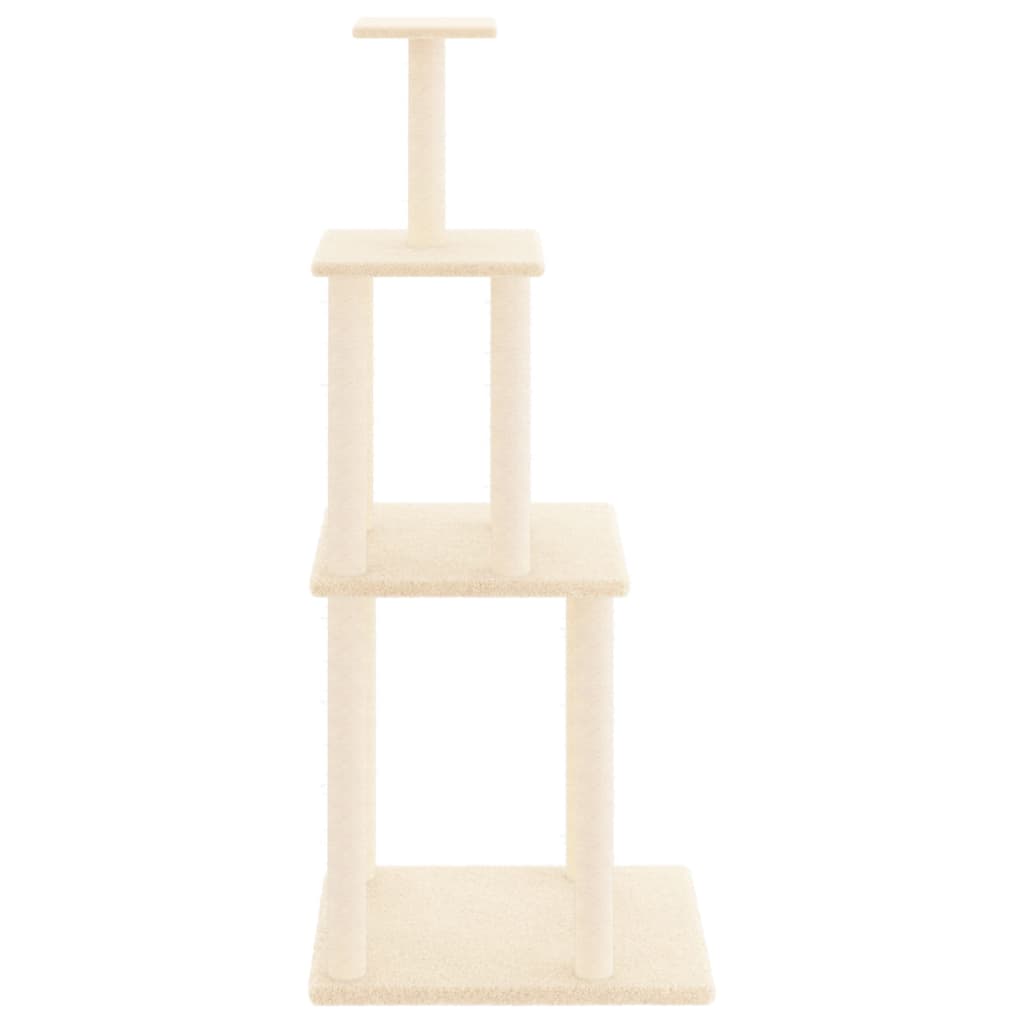 vidaXL Meuble de jardin avec palettes en sisal 149 cm crème jaune